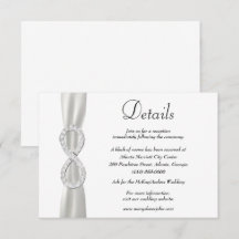 White Ribbon Diamond Infinity Bröllopsdetaljer