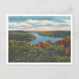 White River Arkansas Missouri Ozarks vintage-scen Vykort