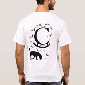 White Rockin C Bloodhound Hoodie T Shirt