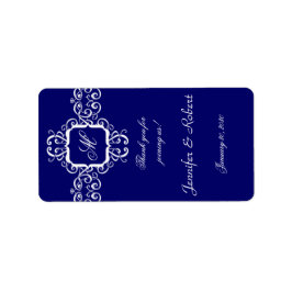 White Romantik Monogram Lip Balm Sticker Adressetikett