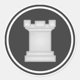 White Rook Chess Biet Runt Klistermärke