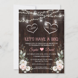 White Rosa Flowers String Ljus Barn I DO BBQ Inbjudningar