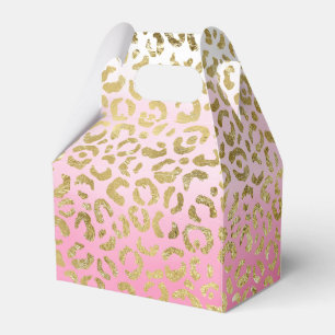 White Rosa Guld Glam Leopard Presentaskar