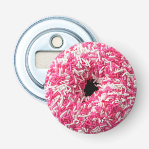 White Rosa Sprinkles Donut Flasköppnare