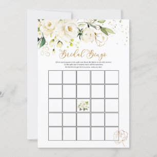 White Rose Bridal Bingo/Vem känner bruden bäst Inbjudningar