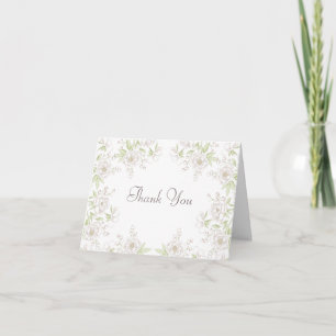White Rose Classic Bröllop Tacksamt Kort