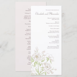 White Rose Classic Wedding Programs Meny