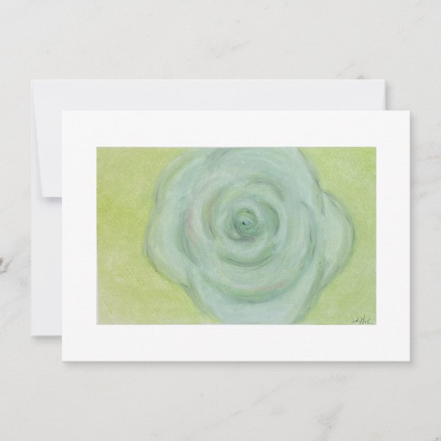 White Rose Flat Blank Card Julkort (Framsida)