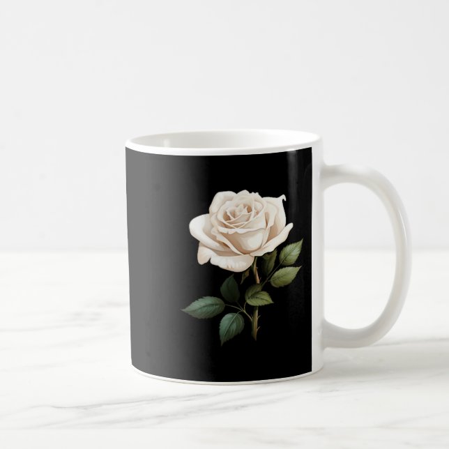 White Rose Graphic  Kaffemugg (Höger)