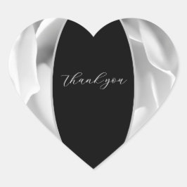 White Rose Heart | Elegant Blommig Design Hjärtformat Klistermärke