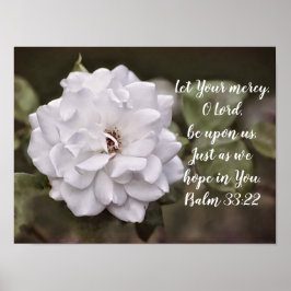 White Rose Hope Skrifttryck Poster