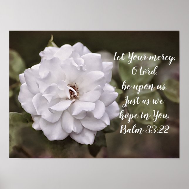White Rose Hope Skrifttryck Poster (Framsidan)