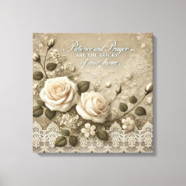 White Rose Lace AI konst Canvastryck