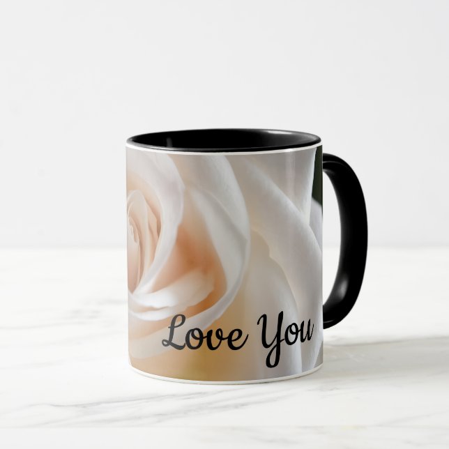 White Rose "Love You" mug Mugg (Framsida höger)