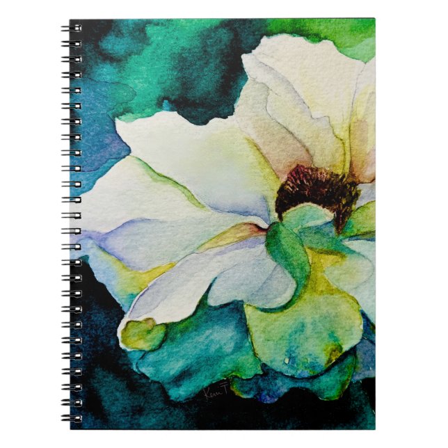 White Rose Notebook Anteckningsbok (Framsidan)
