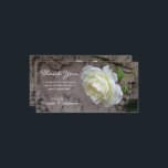 White rose photo floral sympathy tack kort<br><div class="desc">White rose photo floral sympathy Thank You Card.
You can add your own text and name to personalize the card.</div>