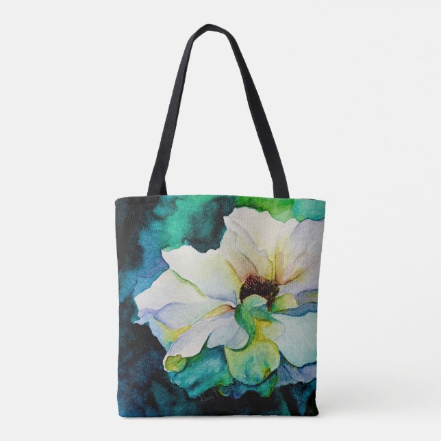 White Rose Totebag Tygkasse (Baksida)