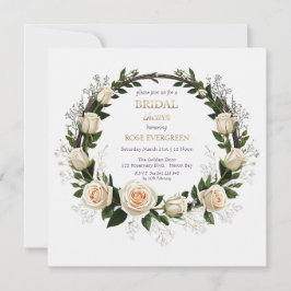 White Roses & Baby’s Breath  Inbjudningar