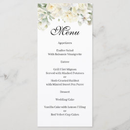 White Roses Menu Meny