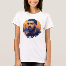 White Round Nacke Drake Fläkt T-Shirt - Kanadensis
