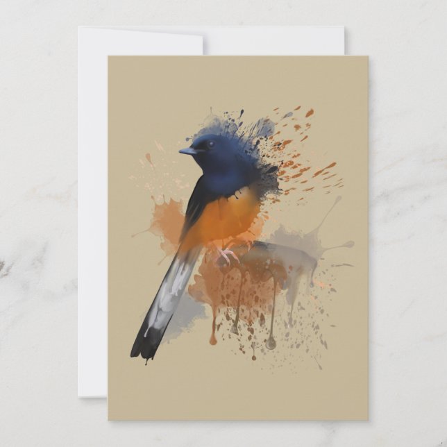 White Rumped Shama Bird Inbjudningar (Framsida)