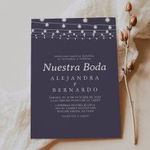 White Rustic String Ljus Nuestra Boda Bröllop