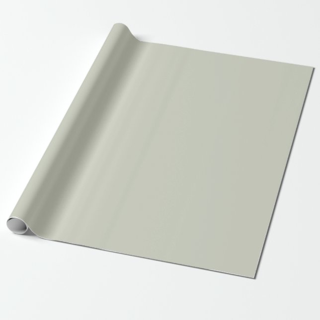 White Sage Solid Färg Presentpapper (Utrullad)