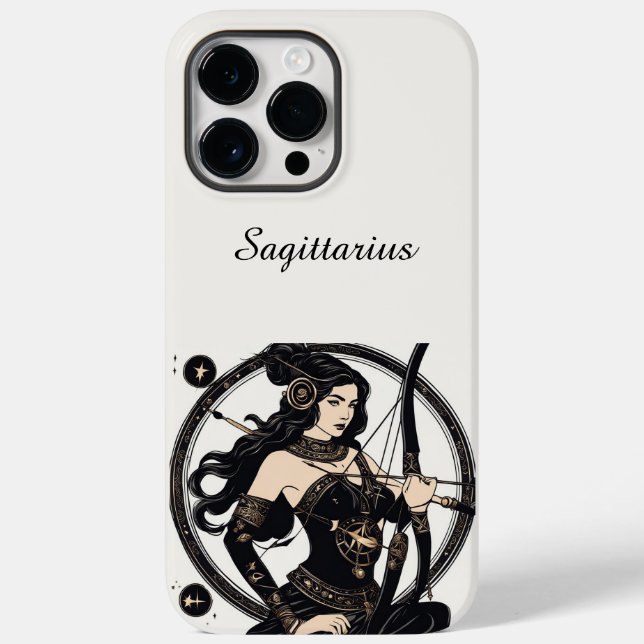 White Sagittarius Zodiac Sign iPhone / iPad-fall (Baksida)