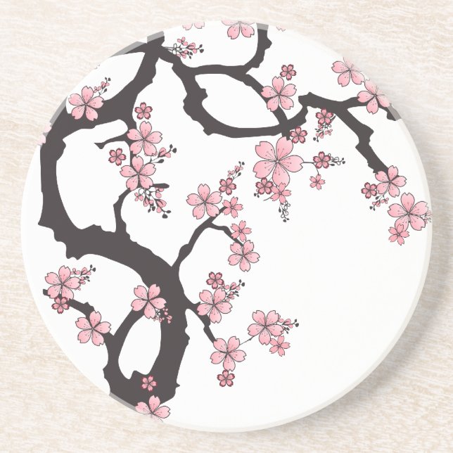 White Sakura - japansk design Underlägg (Framsidan)
