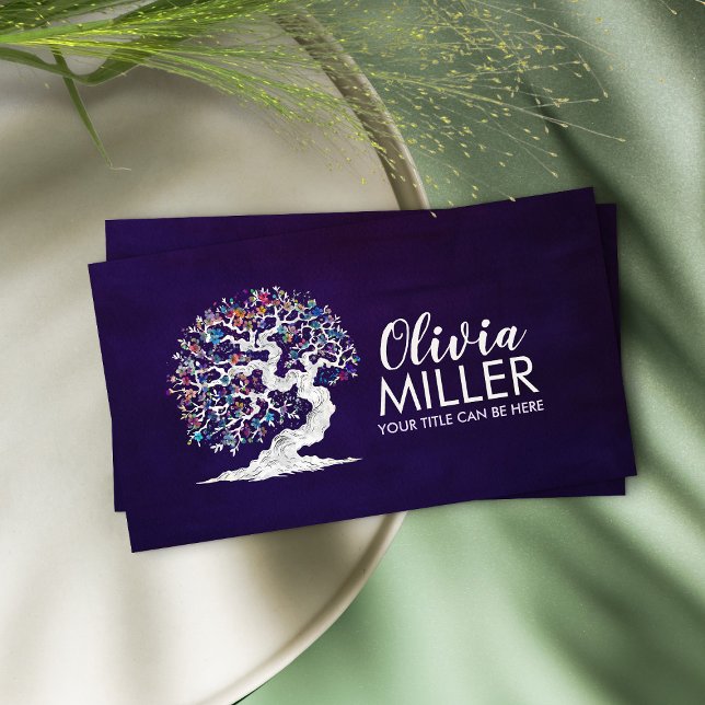 White Sakura Träd - Färgfull Blommar Visitkort (Skapare uppladdad)