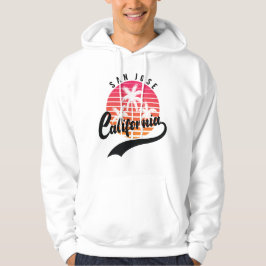 White San Jose Angeles Retro Sunset Hoodie