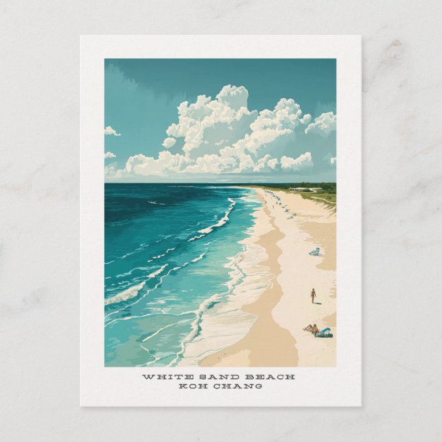 White Sand Beach Koh Chang Travel Postkort Vykort (Framsida)