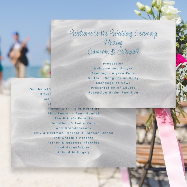 White Sand Beach Wedding Program (Skapare uppladdad)