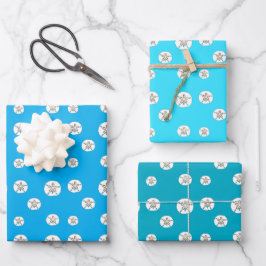 White Sand Dollars Blue