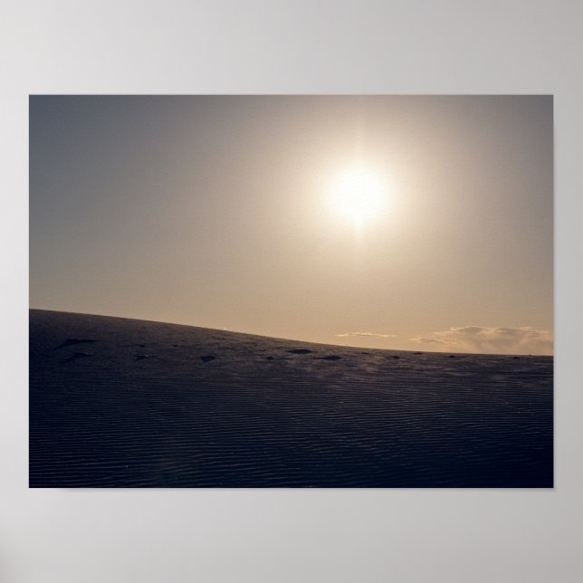 White Sand Dunes nationalpark Sunset Poster (Framsidan)