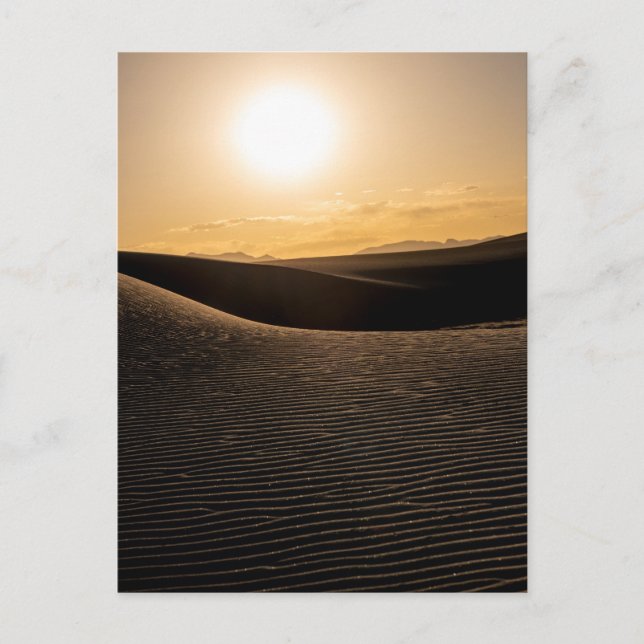 White Sand Dunes nationalpark Sunset Vykort (Framsida)