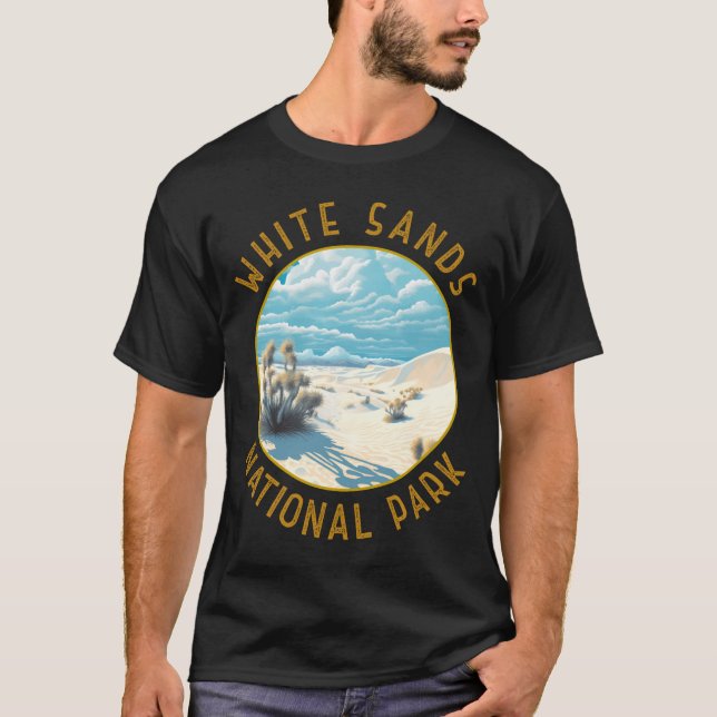 White Sands National Park Distressed Circle _3  T Shirt (Framsida)