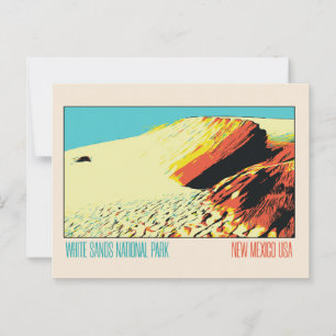 White Sands National Park dune, New mexico USA Vykort