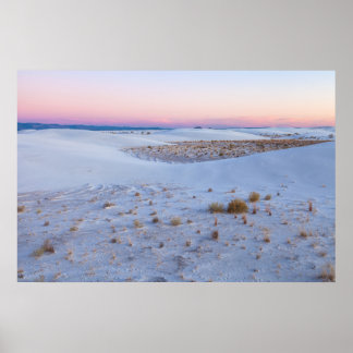 White Sands National Park landskap vid solnedgång Poster