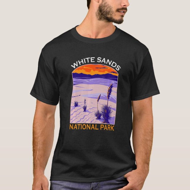 White Sands National Park New Mexico Hiking Souven T Shirt (Framsida)