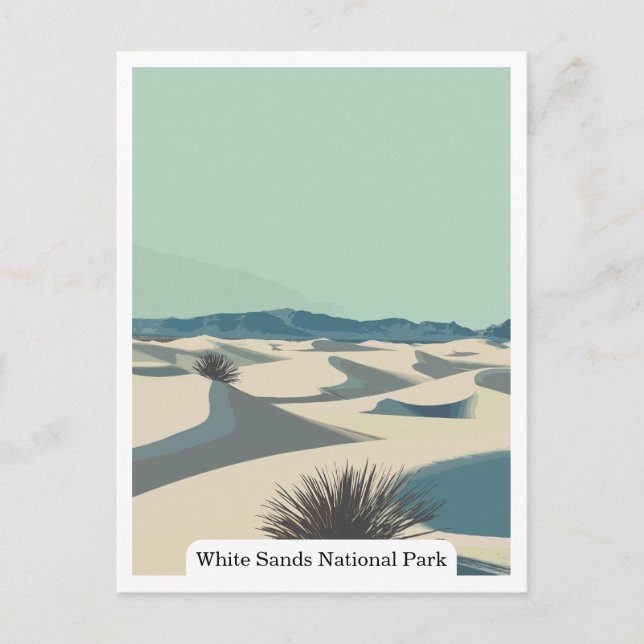 White Sands National Park, New mexico USA Vykort (Framsida)