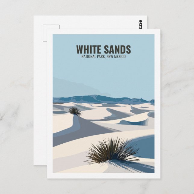 White Sands National Park New mexico USA Vykort (Fram/baksida)