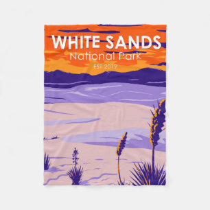 White Sands National Park New Mexico Vintage Fleecefilt