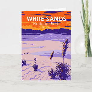 White Sands National Park New mexico Vintage Kort
