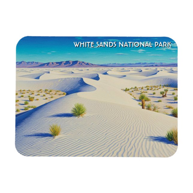 White Sands National Park Souvenir Magnet (Horisontell)