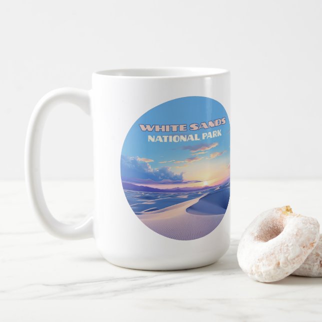 White Sands National Park Sunset Dunes New mexico Kaffemugg (Med munk)