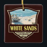 White Sands National Park Travel Art Vintage<br><div class="desc">Vit Sands-vektorteckningsdesign. Parken ligger i New mexico och är helt omgiven av Vita Sands Missile Range.</div>