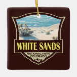 White Sands National Park Travel Art Vintage Julgransprydnad Keramik<br><div class="desc">Vit Sands-vektorteckningsdesign. Parken ligger i New mexico och är helt omgiven av Vita Sands Missile Range.</div>