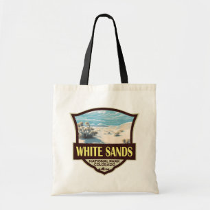 White Sands National Park Travel Art Vintage Tygkasse