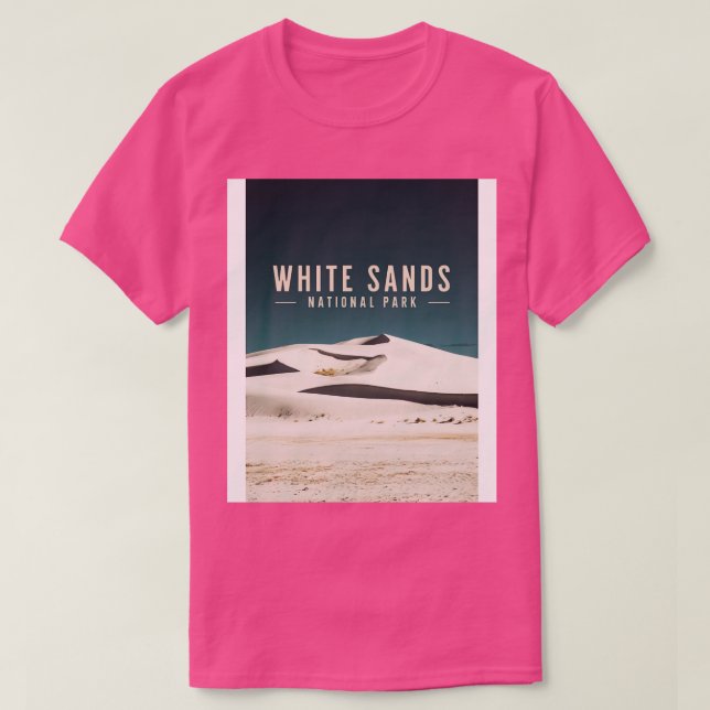 White Sands National Park Travel Illustration T Shirt (Design framsida)
